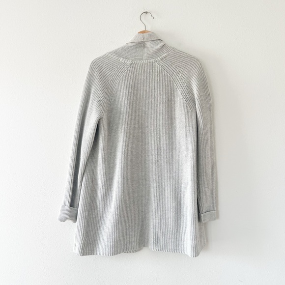 HAVEN WELL WITHIN | Open Front Ribbed Cardigan in Grey | XS - Picture 3 of 5